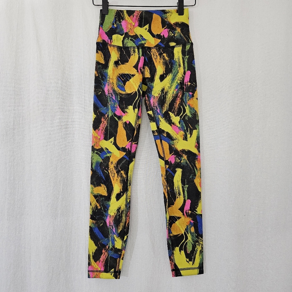 Lululemon Wunder Train High-Rise Crop 23" Multicolor Abstract Print Leggings - Picture 5 of 8
